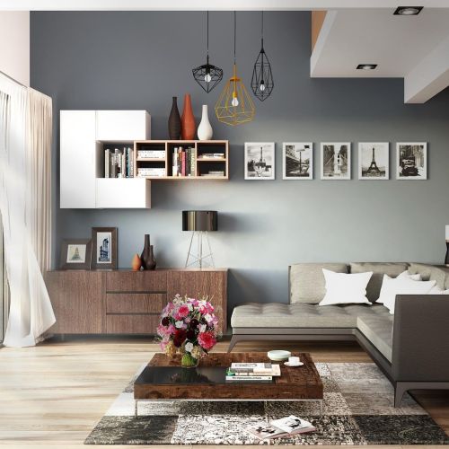 Smart home remote with touchscreen and tactile buttons